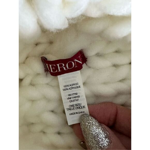 Chunky Knit Muffler Scarf Cream NWOT Cottagecore Lagenlook - Picture 2 of 3